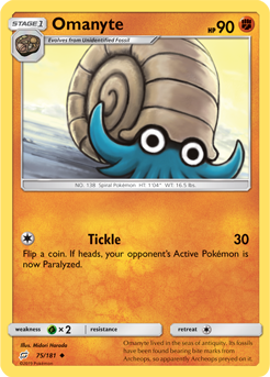 Omanyte - 75/181 - Uncommon available at 401 Games Canada