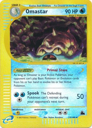 Omastar - 23/144 - Rare - Reverse Holo available at 401 Games Canada