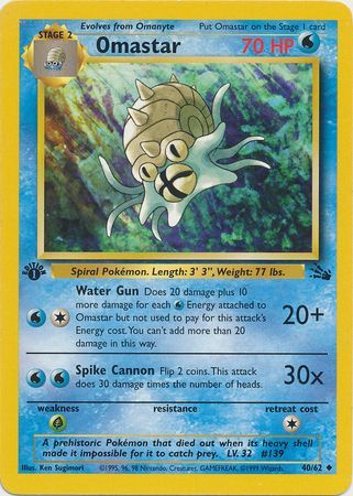 Omastar - 40/62 - Uncommon - 1st Edition available at 401 Games Canada