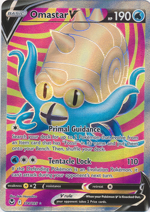 Omastar V - 174/195 - Full Art Ultra Rare available at 401 Games Canada