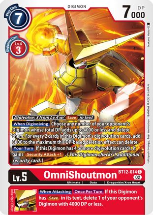 OmniShoutmon - BT12-014 - Common available at 401 Games Canada