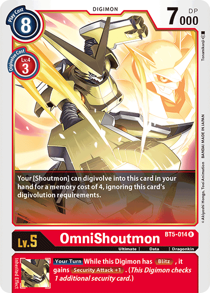 OmniShoutmon - BT5-014 - Rare available at 401 Games Canada