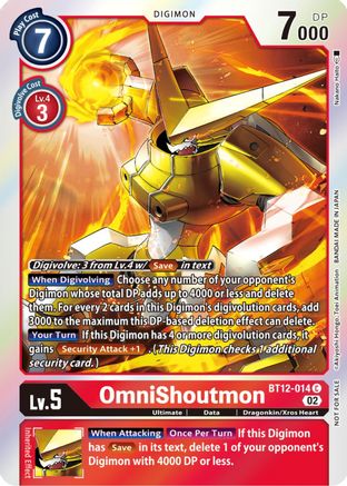 OmniShoutmon (Box Topper) - BT12-014 - Common available at 401 Games Canada