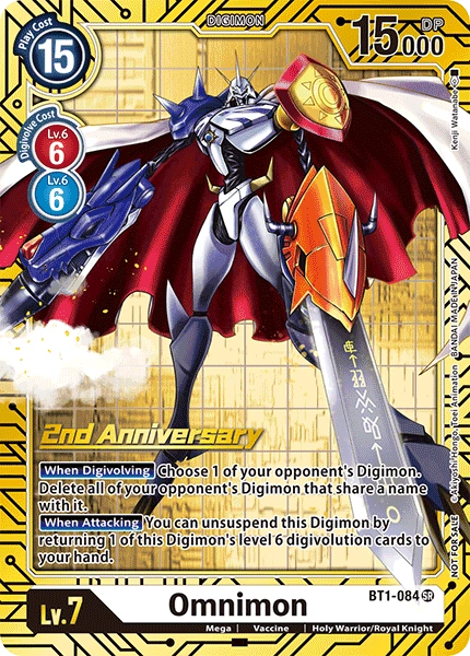 Omnimon (2nd Anniversary Card Set) - BT1-084 - Super Rare available at 401 Games Canada