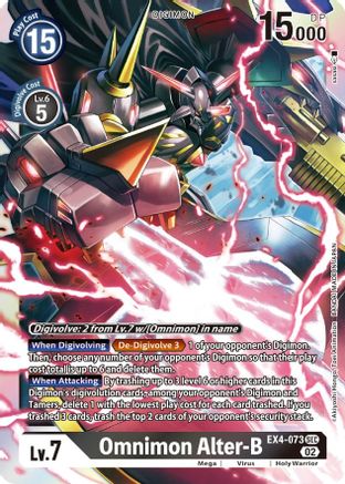 Omnimon Alter-B - EX4-073 - Secret Rare available at 401 Games Canada