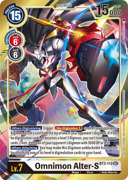 Omnimon Alter-S (Alternate Art) - BT3-112 - Secret Rare available at 401 Games Canada