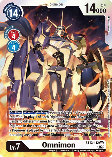 Omnimon - BT13-112 - Secret Rare available at 401 Games Canada