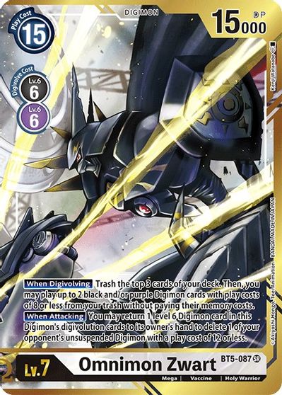 Omnimon Zwart (Alternate Art - Kenji Watanabe) - BT5-087 - Super Rare available at 401 Games Canada