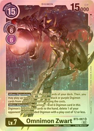 Omnimon Zwart (Resurgence Booster Reprint) - BT5-087 - Super Rare (Foil) available at 401 Games Canada