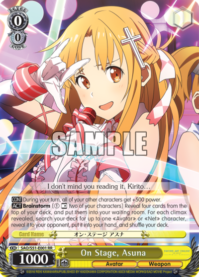 On Stage, Asuna - SAO/S51-E001 - Double Rare available at 401 Games Canada