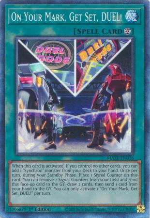 On Your Mark, Get Set, DUEL! - MAZE-EN016 - Collector's Rare - 1st Edition available at 401 Games Canada