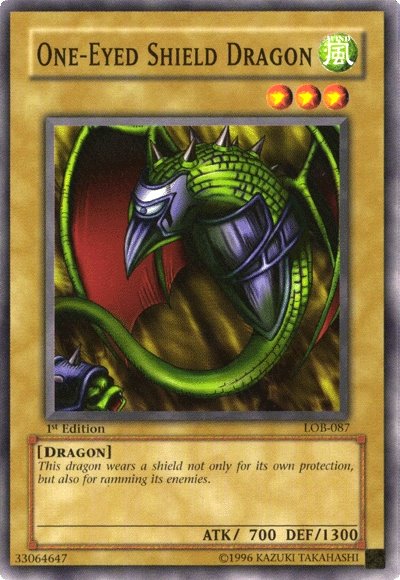 One-Eyed Shield Dragon - LOB-087 - Common - 1st Edition available at 401 Games Canada