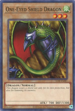 One-Eyed Shield Dragon - LOB-EN087 - Common - Unlimited Worldwide available at 401 Games Canada