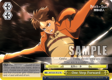 One Step Forward - AOT/S35-TE12 - Trial Deck available at 401 Games Canada