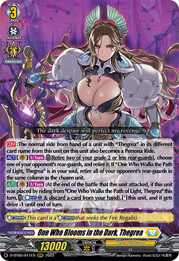 One Who Blooms in the Dark, Thegrea - D-BT05/011 - Triple Rare available at 401 Games Canada