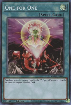 One for One - AMDE-EN040 - Super Rare - 1st Edition available at 401 Games Canada