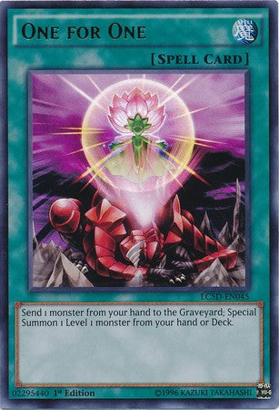 One for One - LC5D-EN045 - Ultra Rare - 1st Edition available at 401 Games Canada