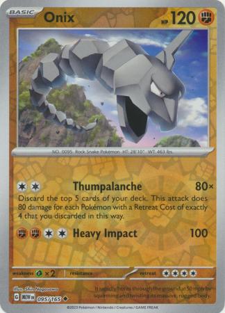 Onix - 095/165 - Uncommon - Reverse Holo available at 401 Games Canada