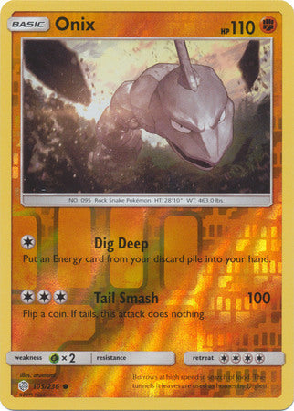 onix pokemon card holographic 401 Games Canada - Onix - 105/236 - Common