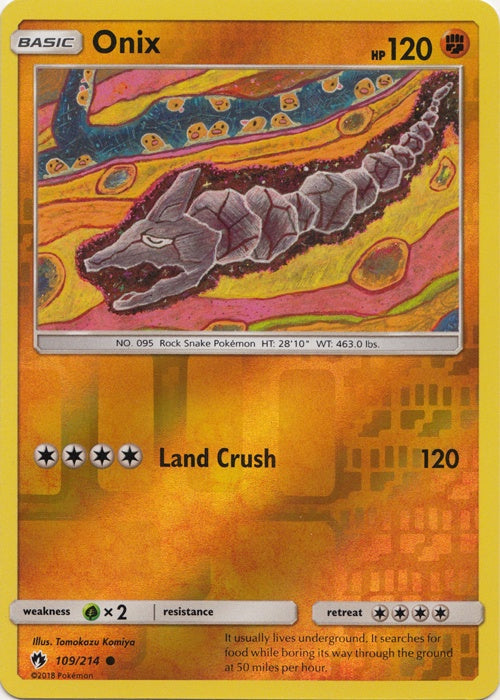 Onix - 109/214 - Common - Reverse Holo available at 401 Games Canada