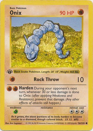 Onix - 56/102 - Common - 1st Edition available at 401 Games Canada