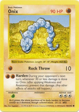 Onix - 56/102 - Common - Shadowless available at 401 Games Canada