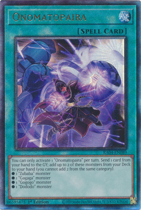 Onomatopaira (PUR) - RA04-EN089 - Prismatic Ultimate Rare - 1st Edition