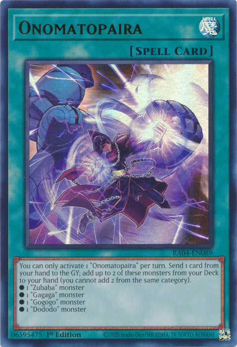 Onomatopaira (UR) - RA04-EN089 - Ultra Rare - 1st Edition