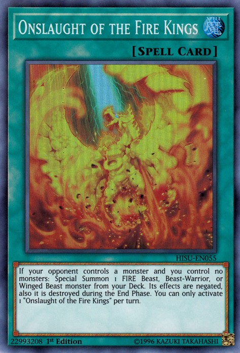 Onslaught of the Fire Kings - HISU-EN055 - Super Rare - 1st Edition available at 401 Games Canada