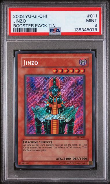 JINZO (011) - YUGIOH BOOSTER PACK TIN - BOOSTER PACK TIN - MINT 9