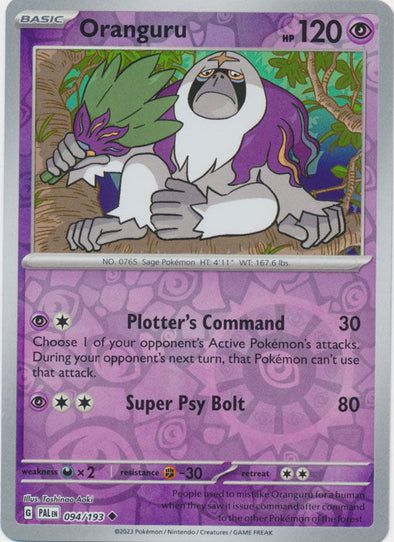 Oranguru - 094/193 - Uncommon - Reverse Holo available at 401 Games Canada