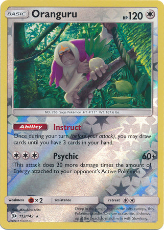 Oranguru - 113/149 - Holo Rare - Reverse Holo available at 401 Games Canada