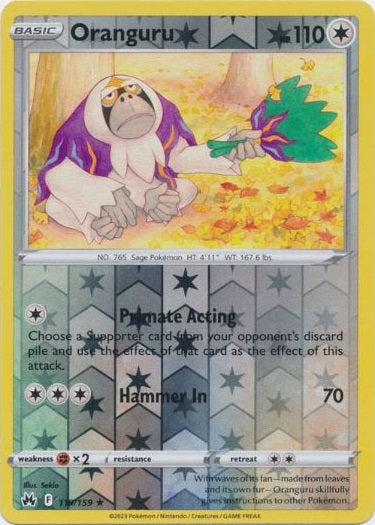 Oranguru - 119/159 - Rare - Reverse Holo available at 401 Games Canada