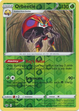 Orbeetle - 019/202 - Rare - Reverse Holo available at 401 Games Canada