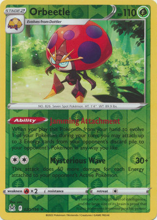 Orbeetle - 020/196 - Holo Rare - Reverse Holo available at 401 Games Canada