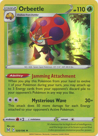 Orbeetle - 020/196 - Holo Rare available at 401 Games Canada