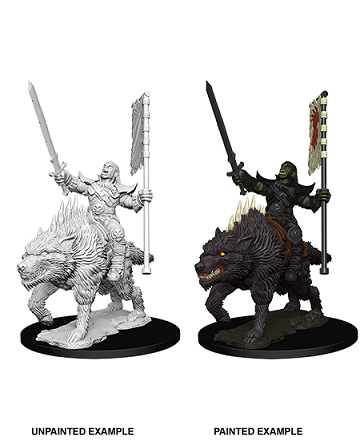 Pathfinder Deep Cuts Unpainted Minis: Orc on Dire Wolf available at 401 Games Canada