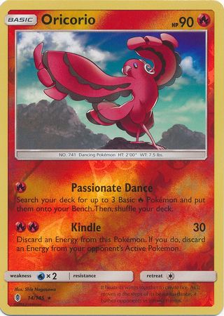 Oricorio - 14/145 - Rare - Reverse Holo available at 401 Games Canada