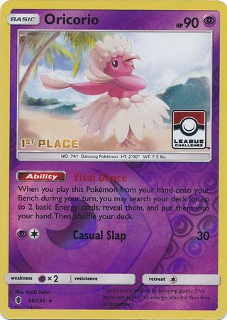 Oricorio - 55/145 - League Promo (1st Place) available at 401 Games Canada