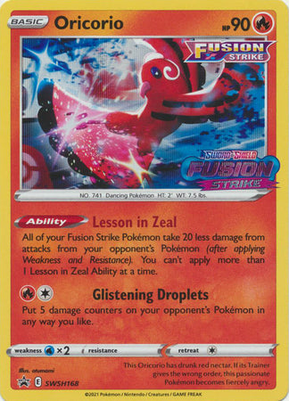 Oricorio - SWSH168 - Pre-Release Promo available at 401 Games Canada