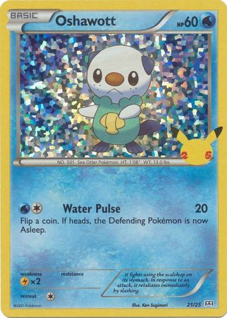 Oshawott - 21/25 - 25th Anniversary Holo - Promo available at 401 Games Canada