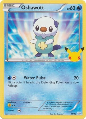 Oshawott - 21/25 - 25th Anniversary Non-Holo - Promo available at 401 Games Canada