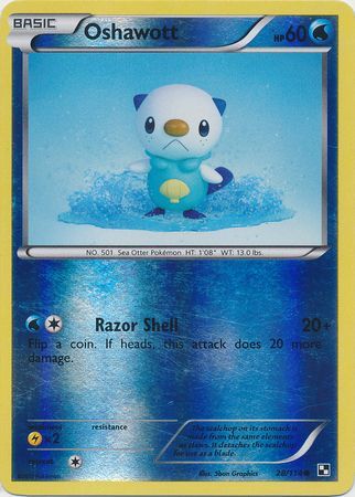 Oshawott - 28/114 - Common - Reverse Holo available at 401 Games Canada