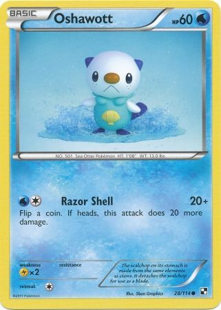 Oshawott - 28/114 - Common available at 401 Games Canada