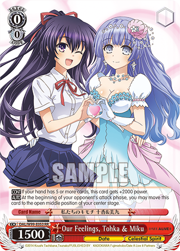 Our Feelings, Tohka & Miku - DAL/W99-E053 - Double Rare available at 401 Games Canada