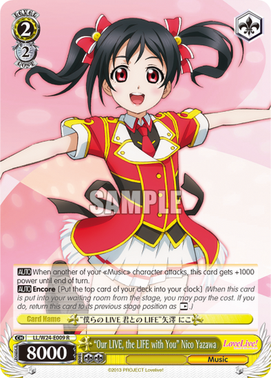 "Our LIVE, the LIFE with You" Nico Yazawa - LL/W24-E009 - Rare available at 401 Games Canada