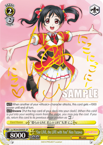 "Our LIVE, the LIFE with You" Nico Yazawa - LL/W24-E009SP - Special Rare available at 401 Games Canada