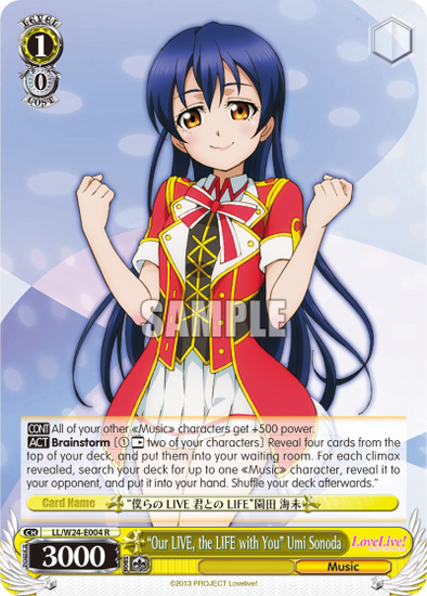 "Our LIVE, the LIFE with You" Umi Sonoda - LL/W24-E004 - Double Rare available at 401 Games Canada