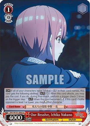 Our Resolve, Ichika Nakano - 5HY/W101-E062 - Uncommon available at 401 Games Canada