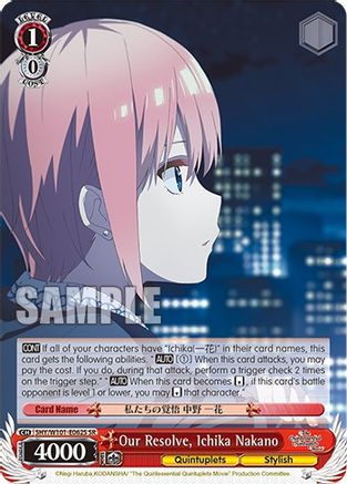 Our Resolve, Ichika Nakano (SR) - 5HY/W101-E062S - Super Rare available at 401 Games Canada